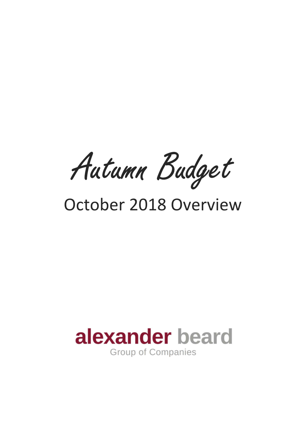 October 2018 Overview