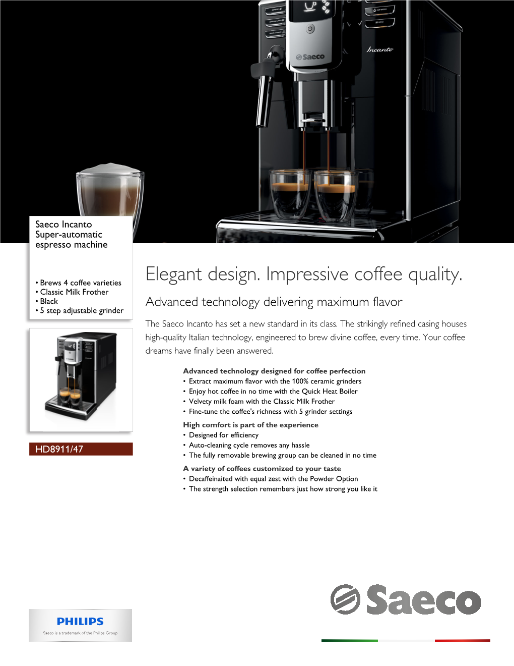 HD8911/47 Saeco Super-Automatic Espresso Machine