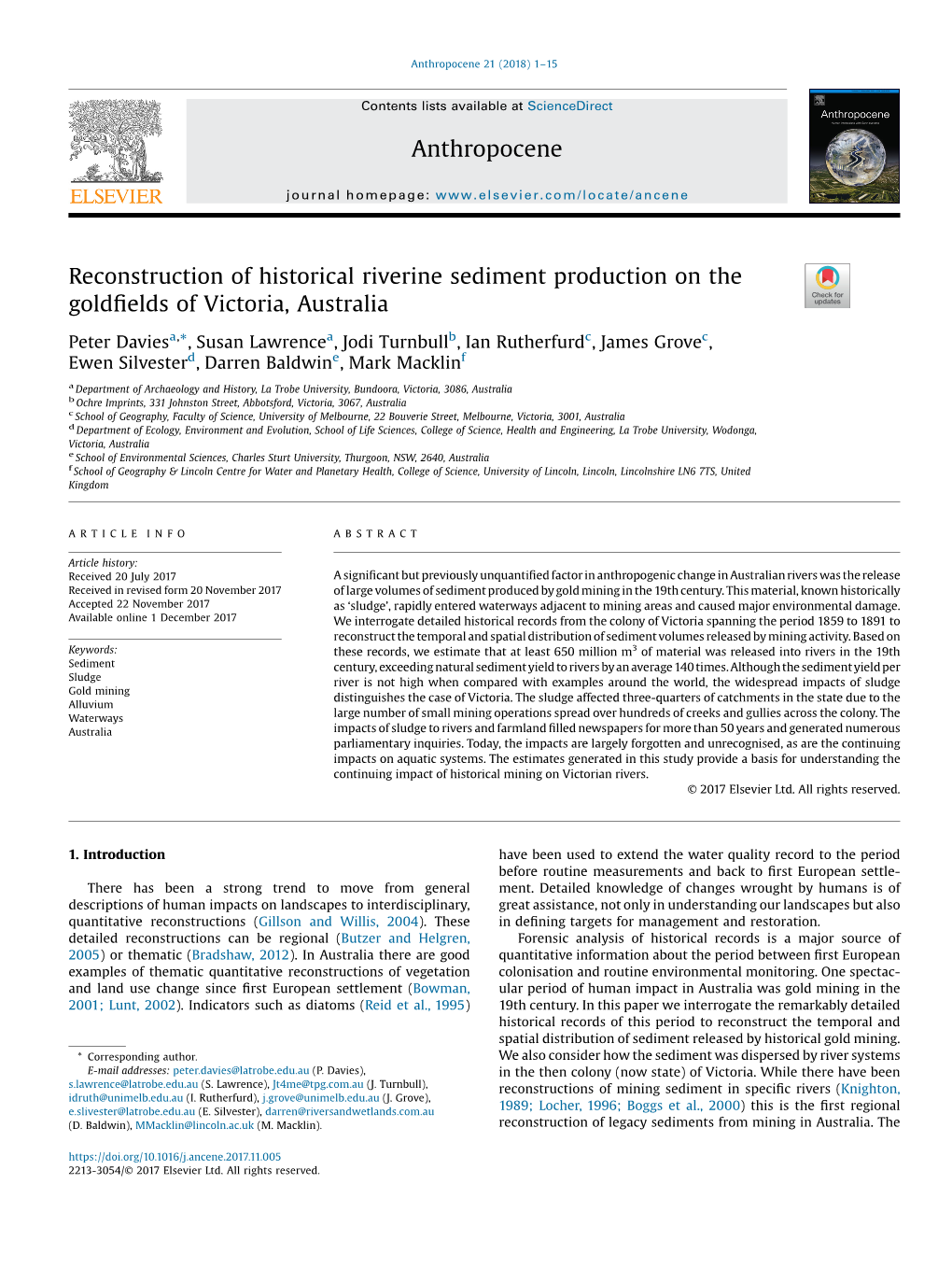 Reconstruction of Historical Riverine Sediment Production on The