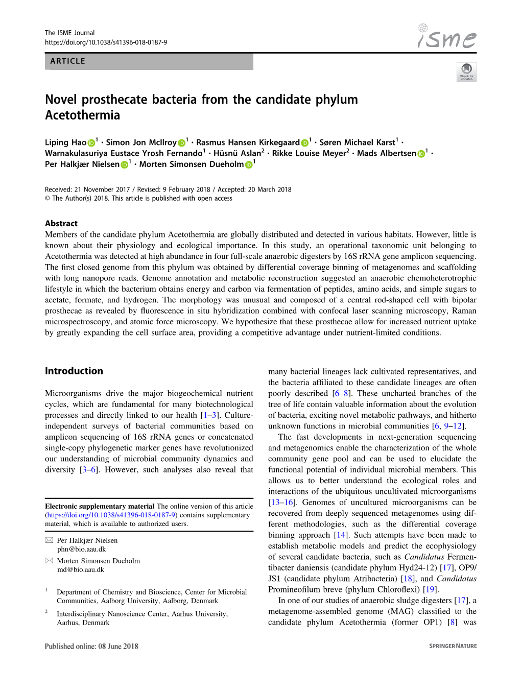 Novel Prosthecate Bacteria from the Candidate Phylum Acetothermia