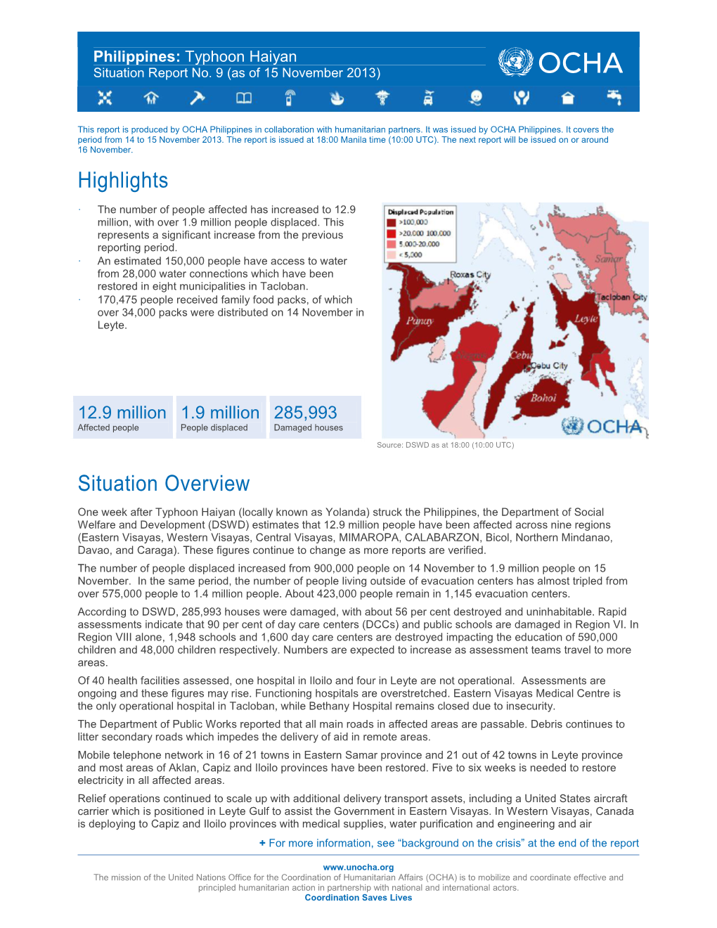 Highlights Situation Overview