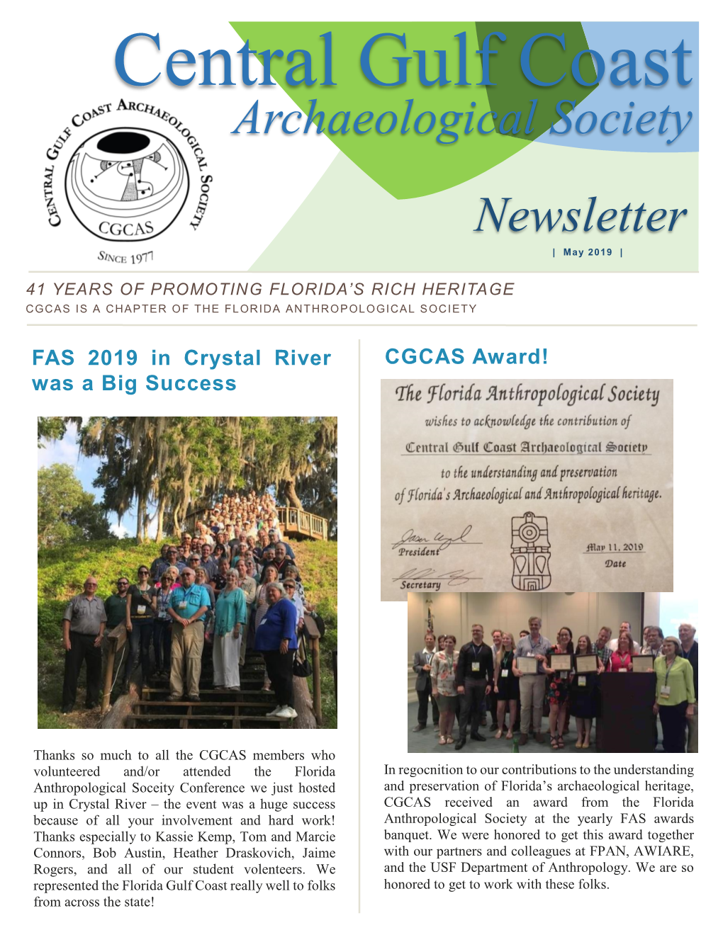 Central Gulf Coast Archaeological Society