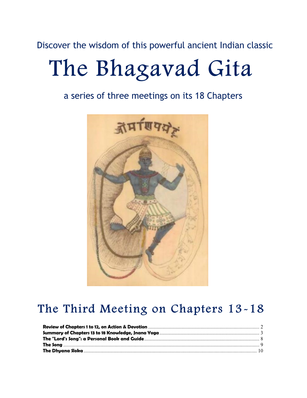 Bhagavad Gita Chapters 13-18 Knowledge