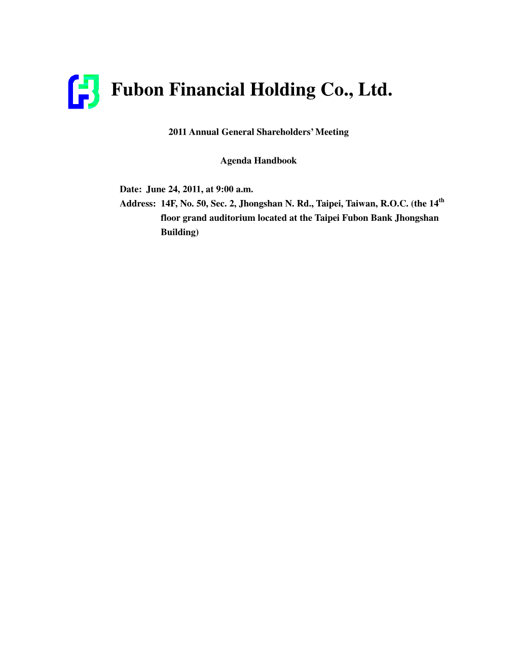 Fubon Financial Holding Co., Ltd