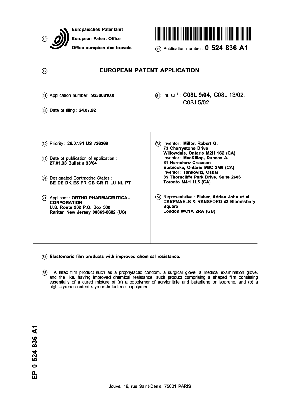 Elastomeric Film Products with Improved Chemical Resistance