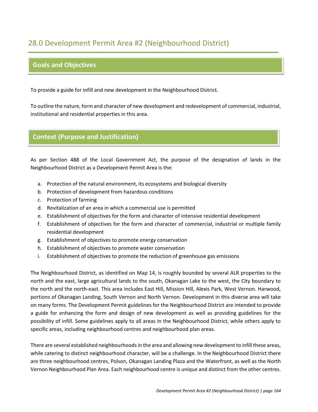28.0 Development Permit Area #2 (Neighbourhood District)