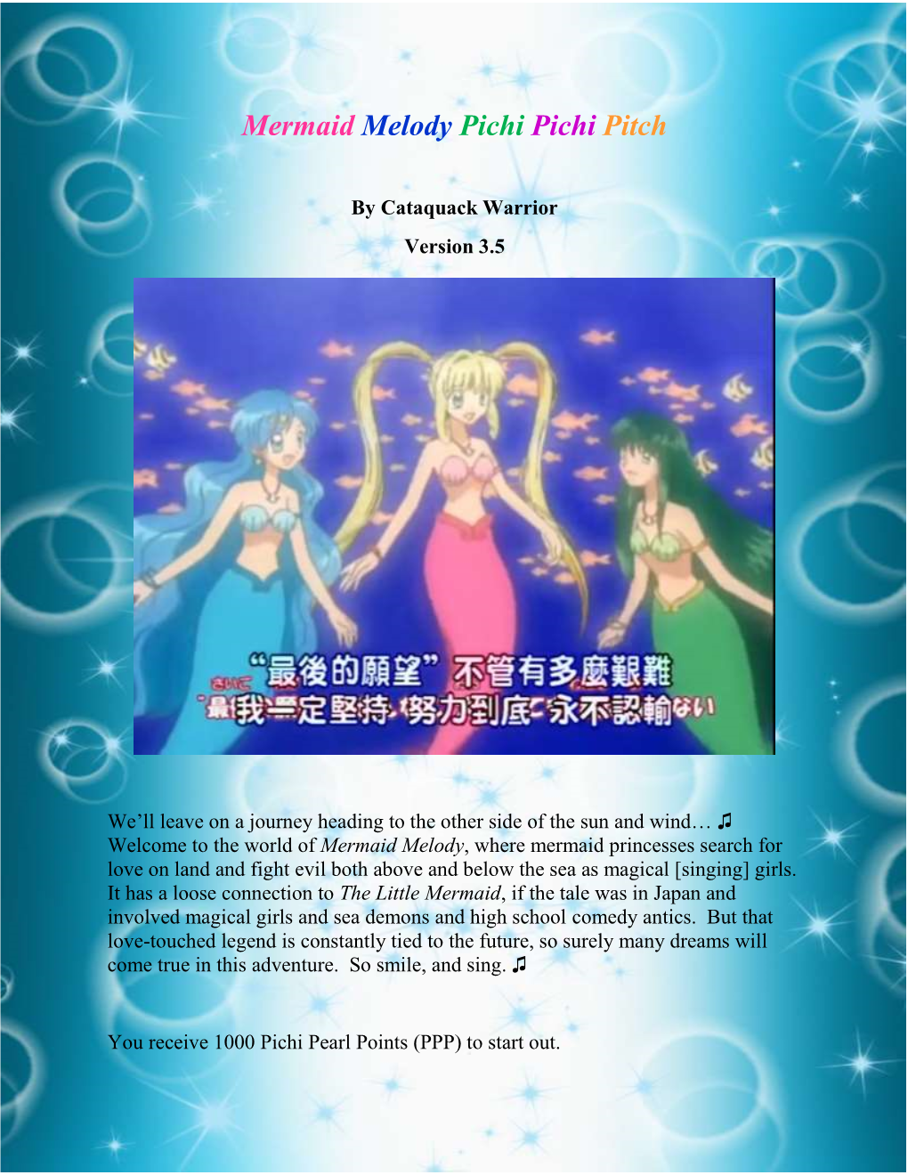 Mermaid Melody Pichi Pichi Pitch