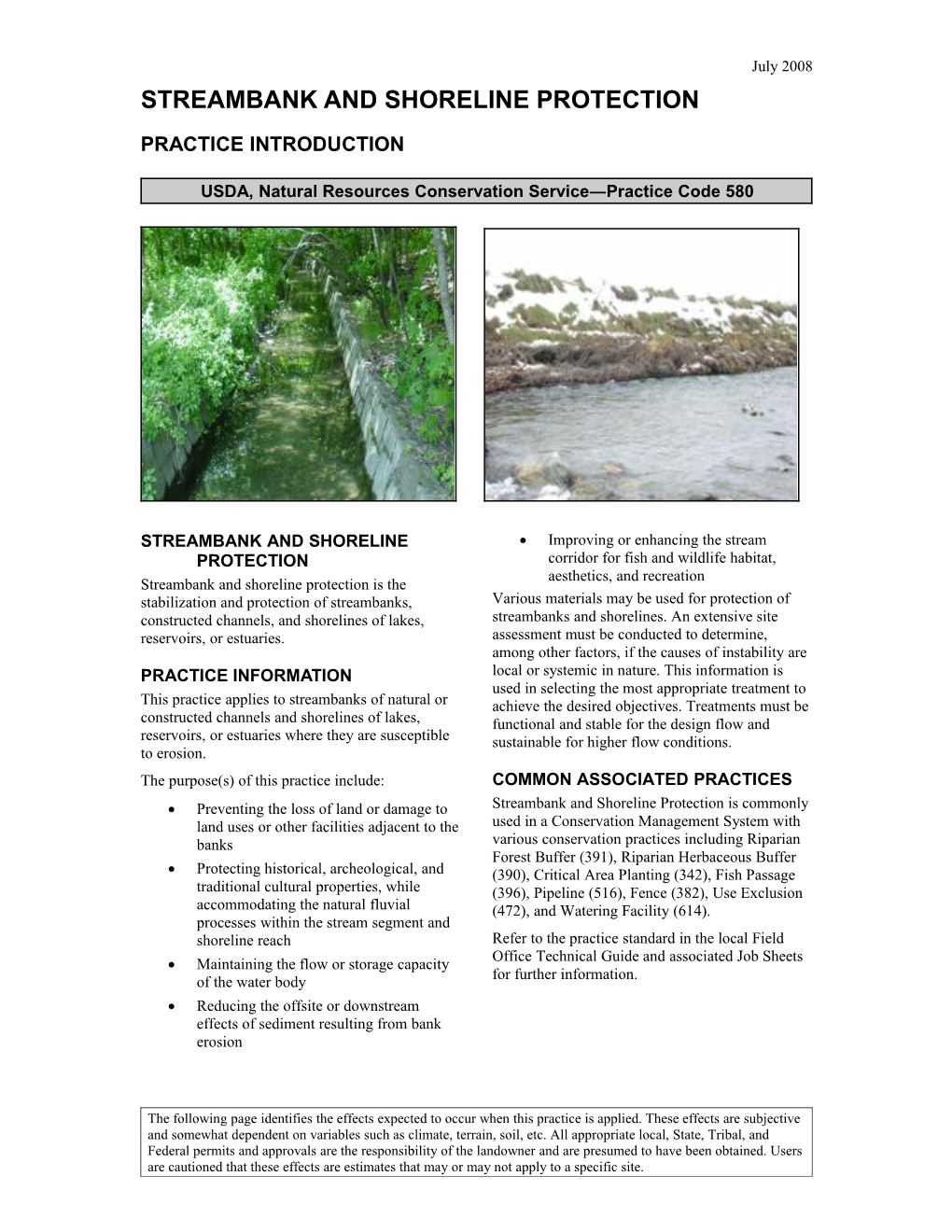 Streambank and Shoreline Protection