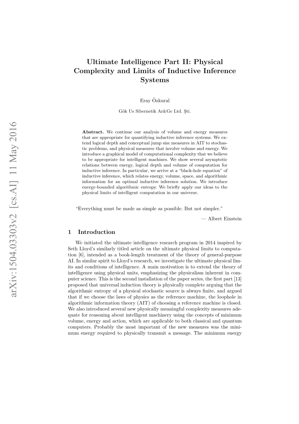 Arxiv:1504.03303V2 [Cs.AI] 11 May 2016 U Nryrqie Opyial Rnmtamsae H Iiu En Minimum the Message