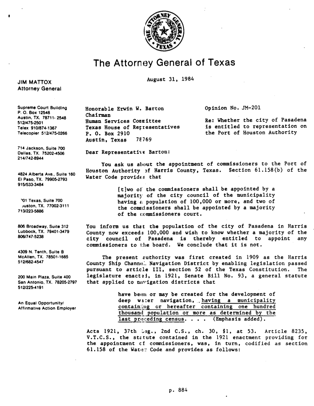 The Attorney General of Texas