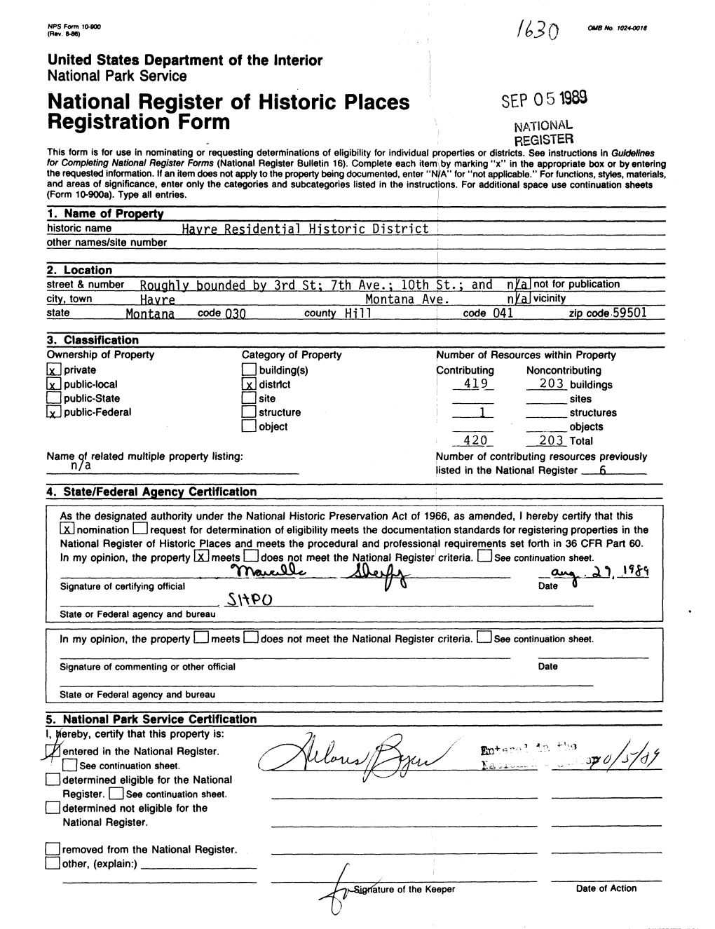 National Register of Historic Places Continuation Sheet