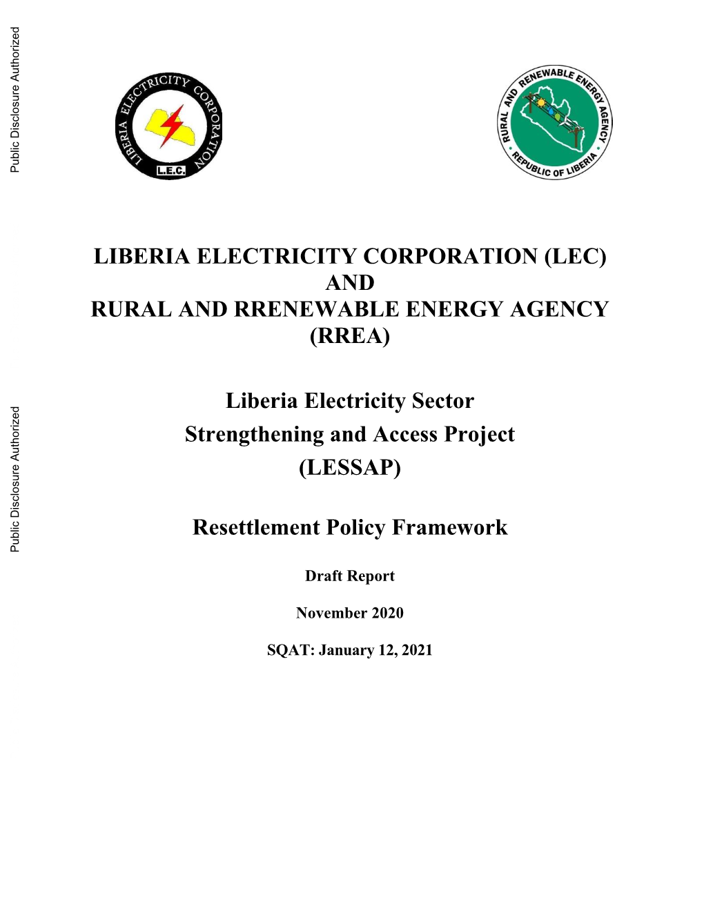 Liberia Electricity Corporation (Lec) and Rural and Rrenewable Energy Agency (Rrea)