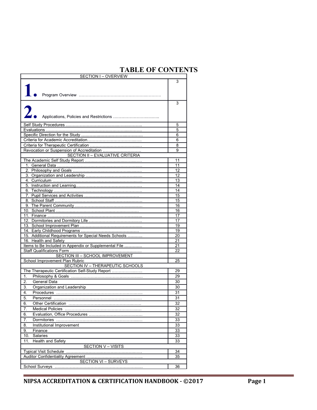 Table of Contents s12