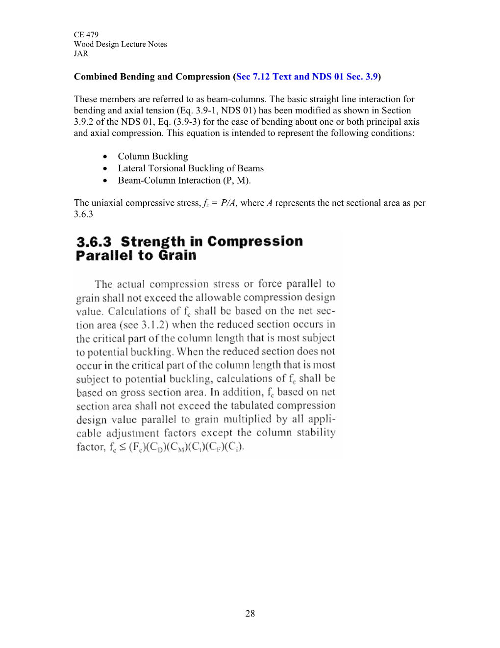 28 Combined Bending and Compression