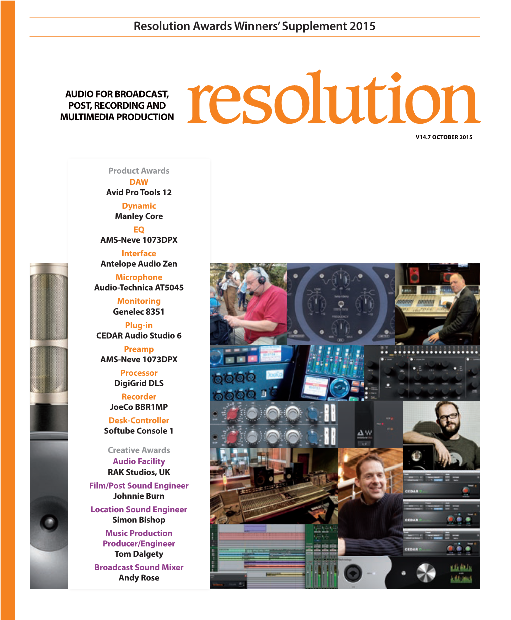 Resolution Awards Winners' Supplement 2015