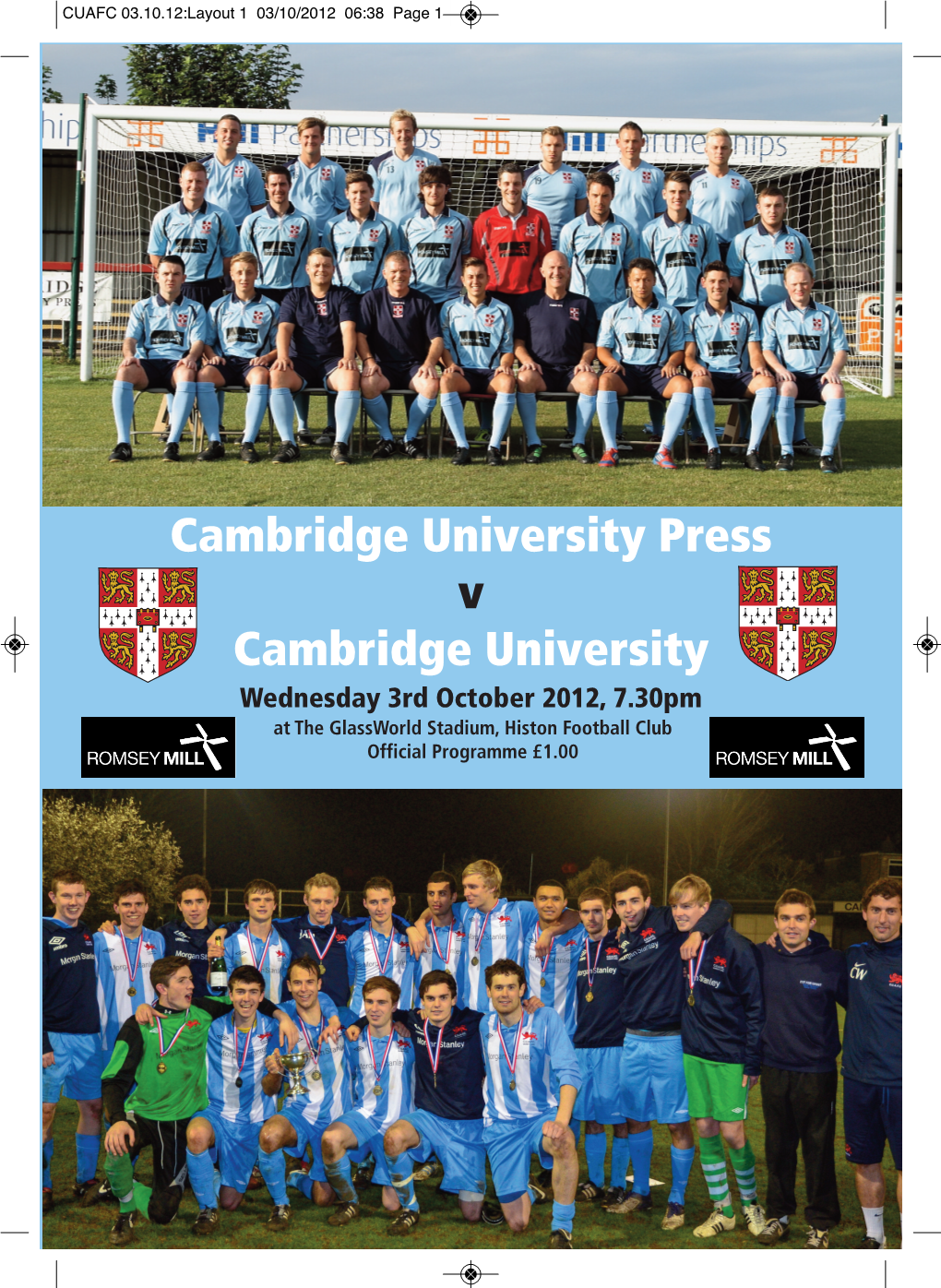 History of Football at Cambridge