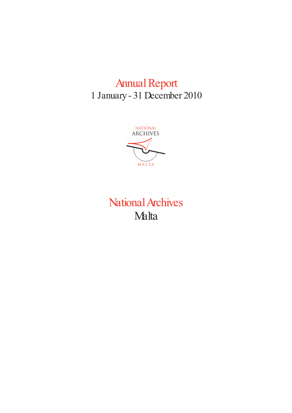 Annual Report National Archives Malta