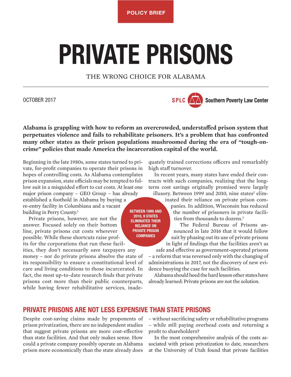 Private Prisons the Wrong Choice for Alabama