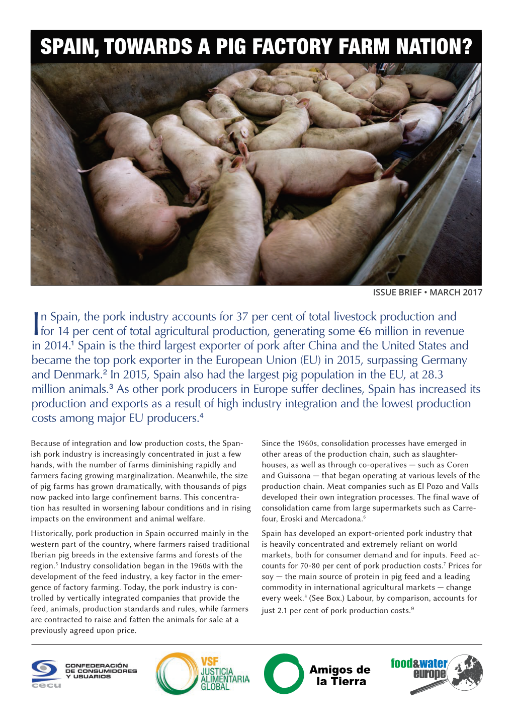 Spain, Towards a Pig Factory Farm Nation?