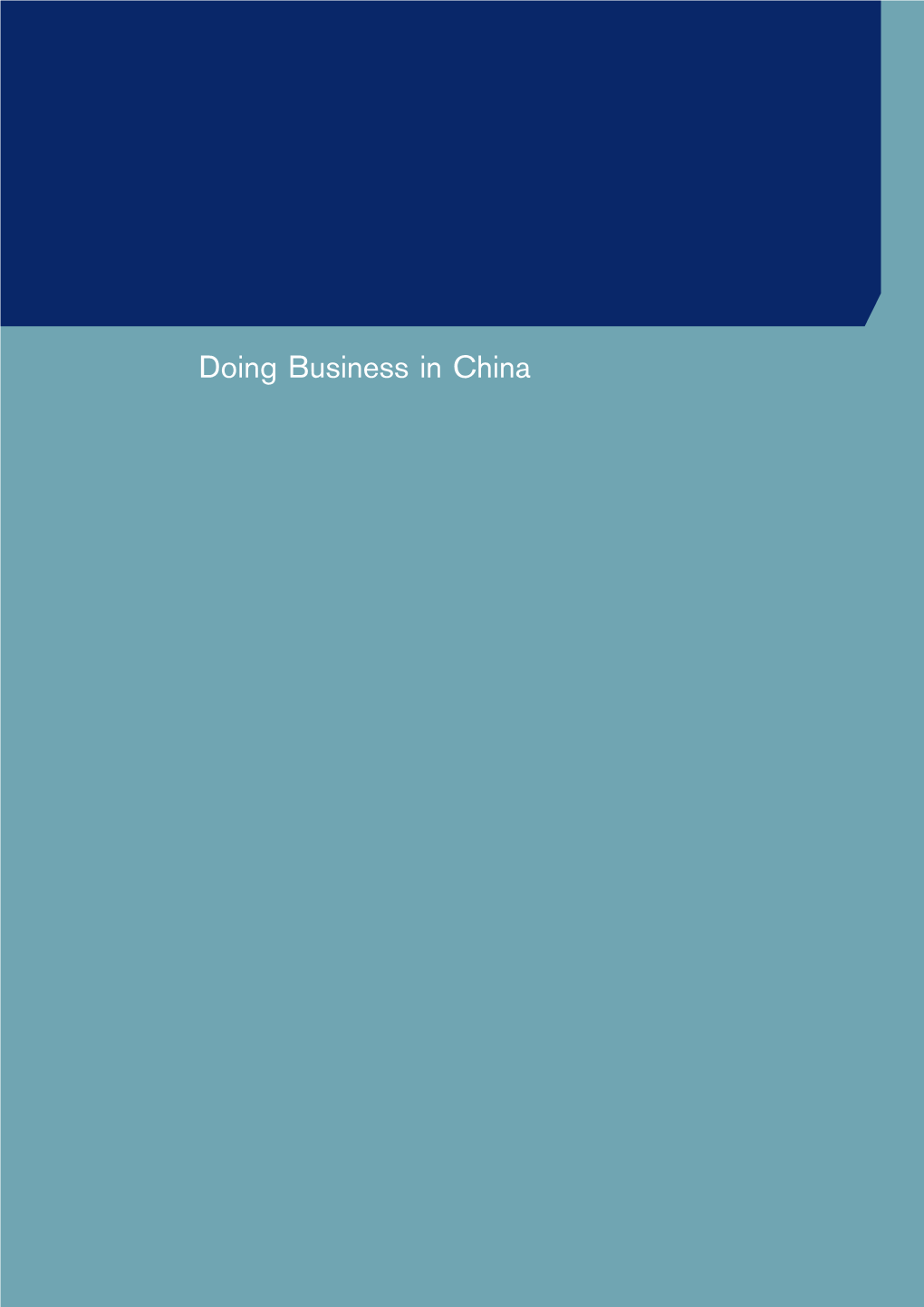 Doing Business in China