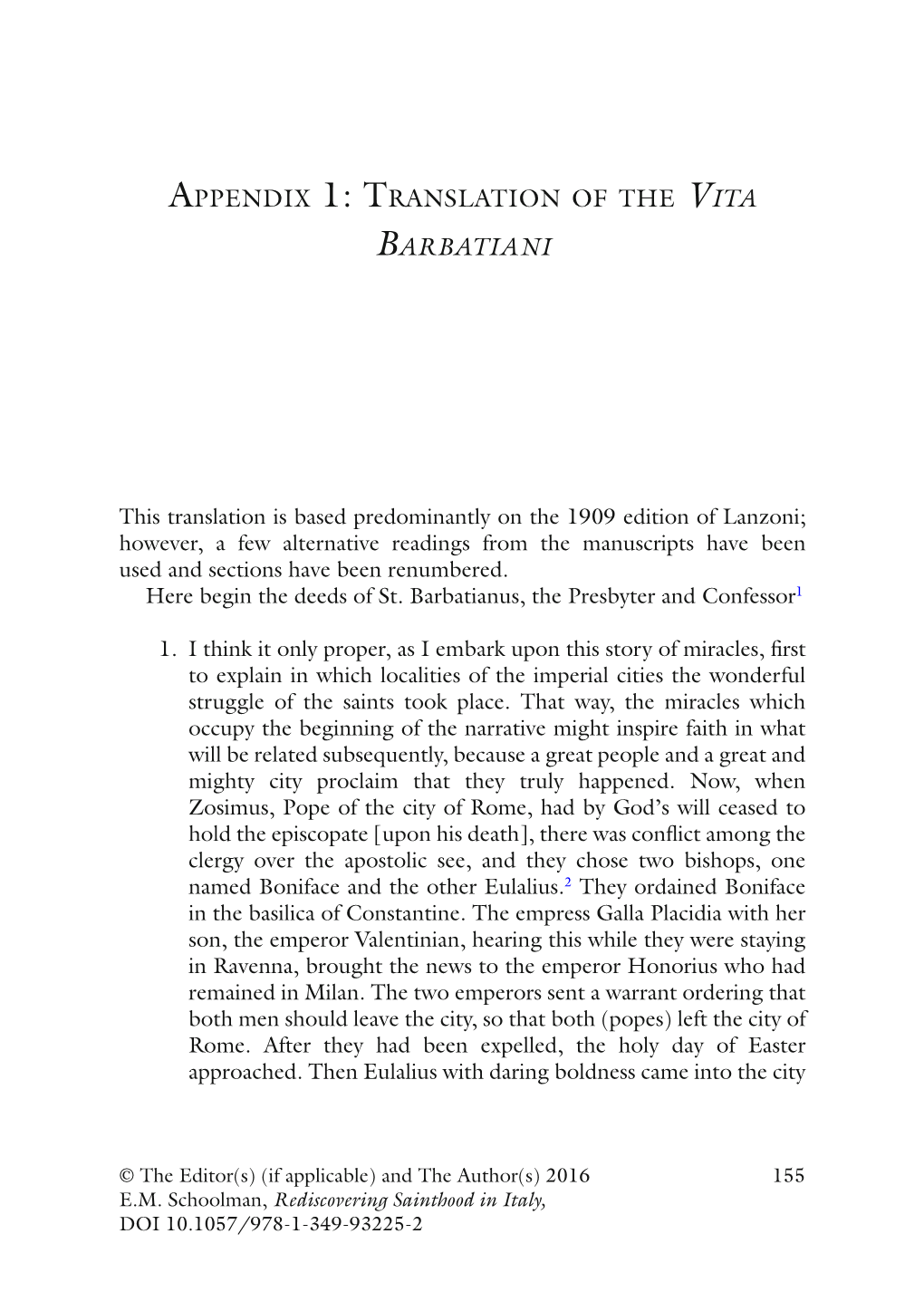 Appendix 1: Translation of the Vita Barbatiani