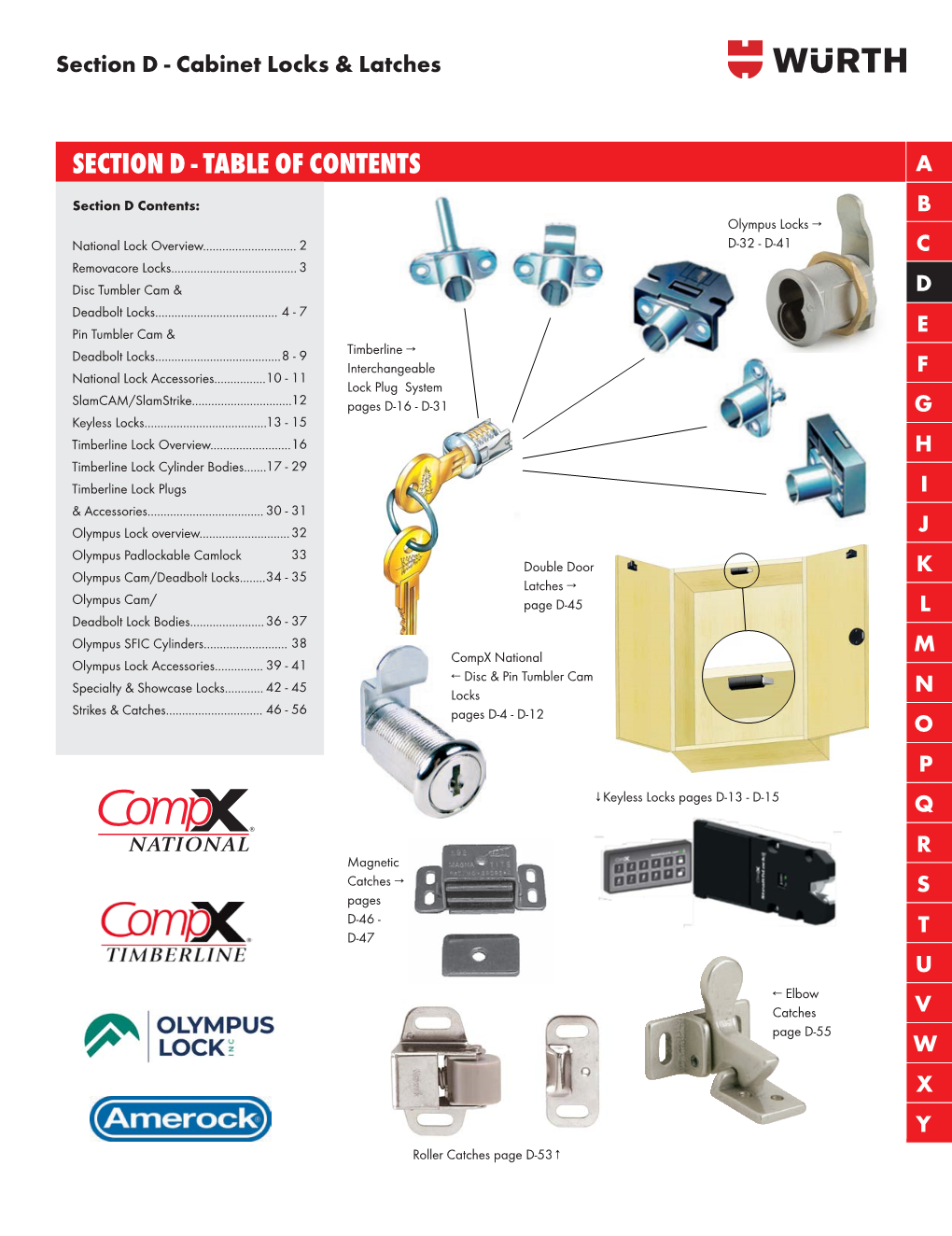 Section D - Cabinet Locks & Latches