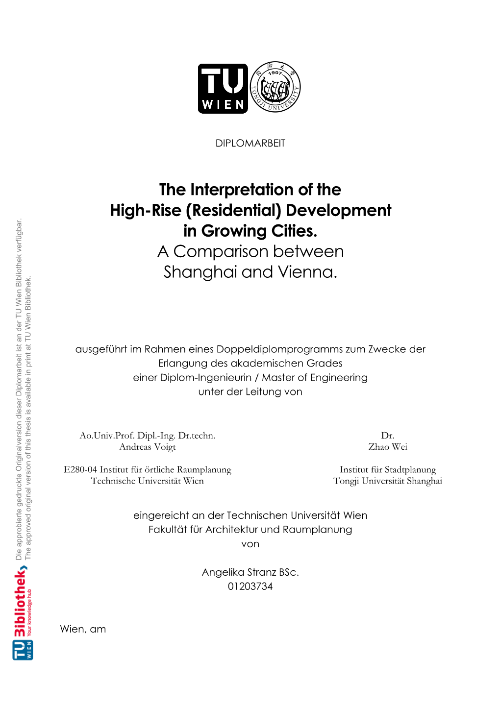 The Interpretation of the High-Rise (Residential)