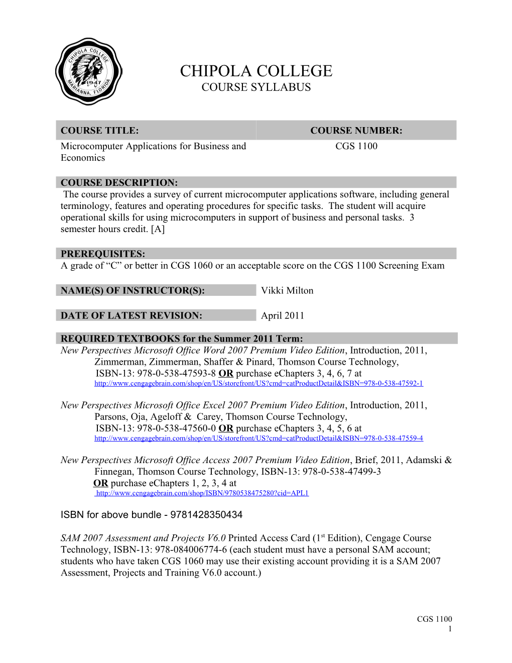 Linking Course-Level Outcomes with Discipline-Specific Competencies and Assessment Methods s6