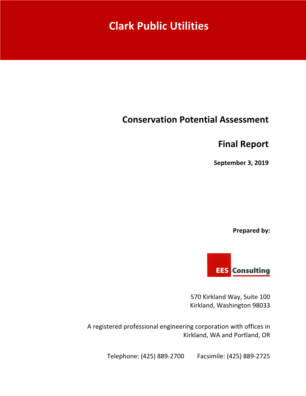 Conservation Potential Assessment