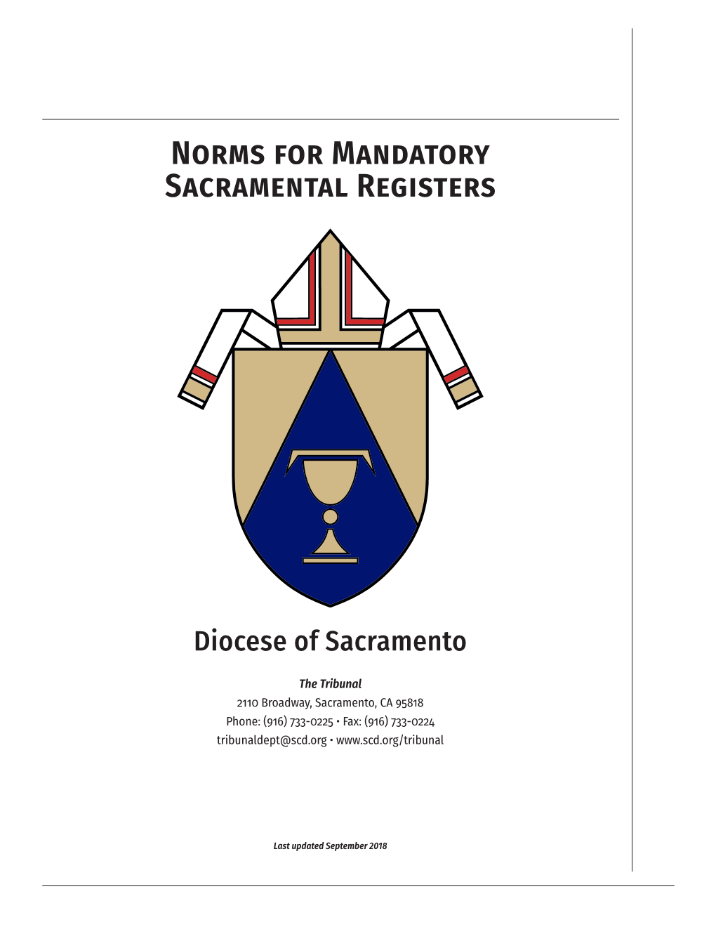 Norms for Sacramental Registers