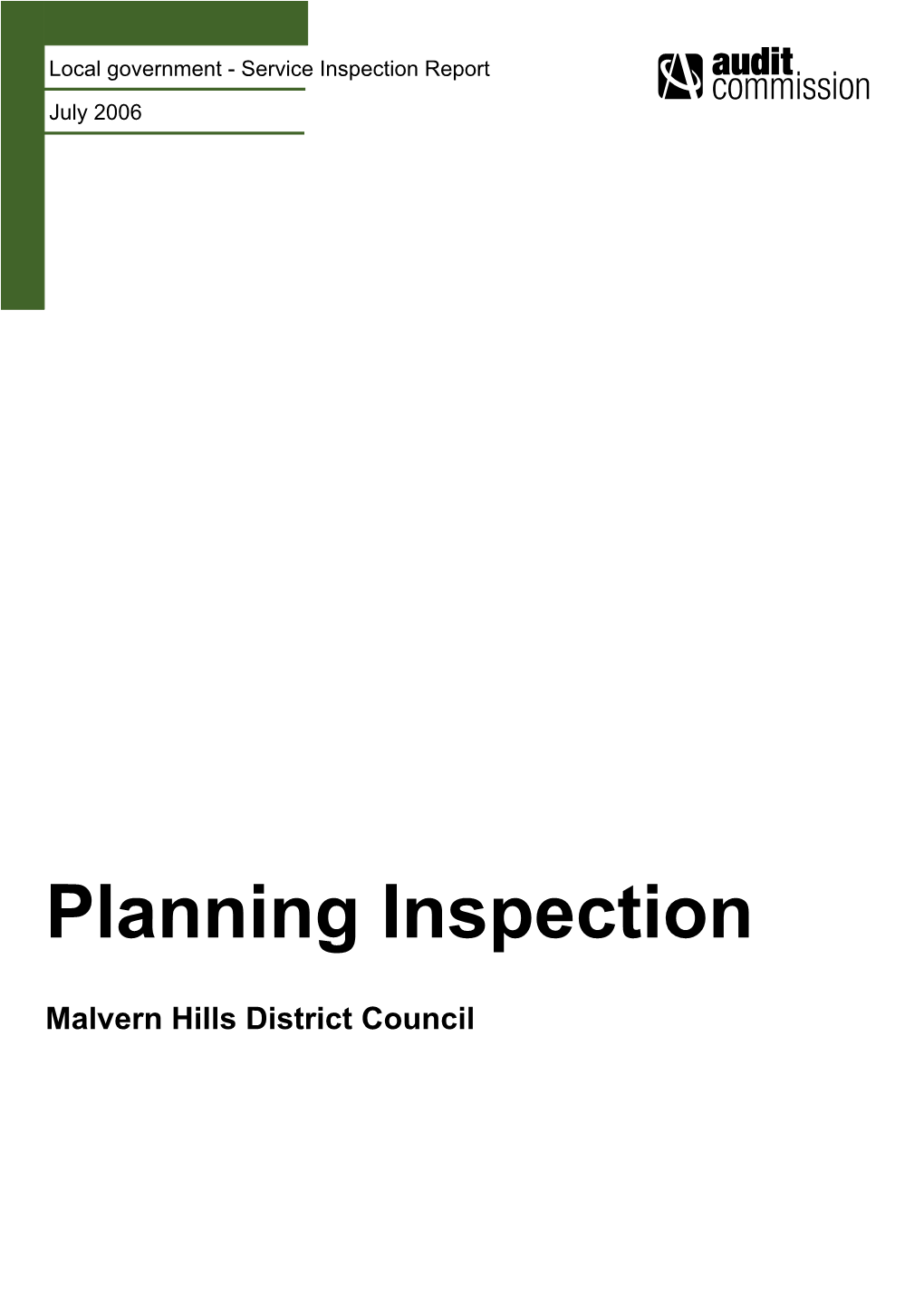 Planning Inspection