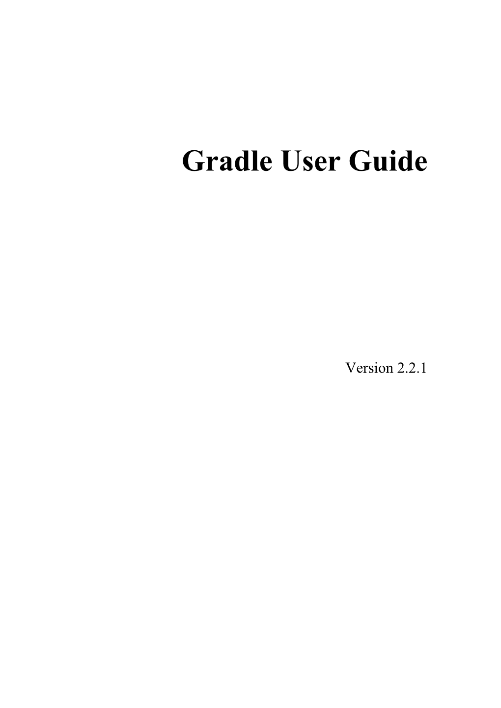 Gradle User Guide