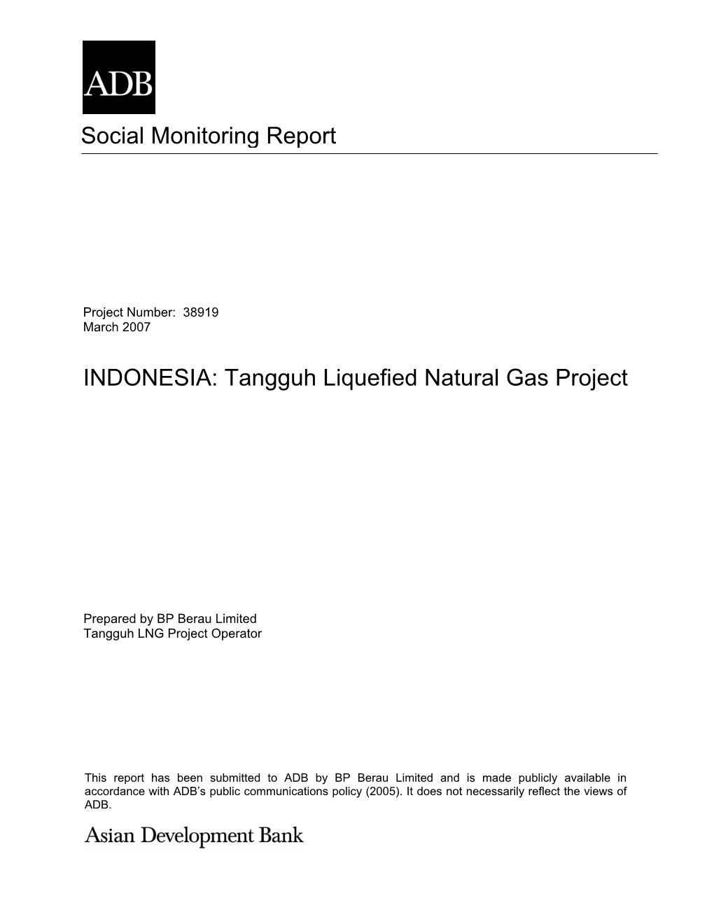 Tangguh Liquefied Natural Gas Project