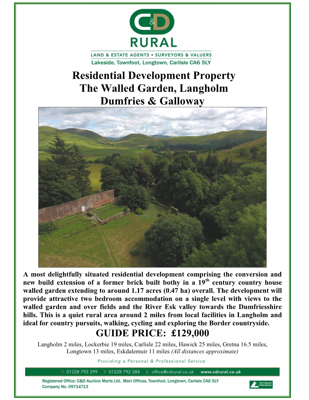 Residential Development Property the Walled Garden, Langholm Dumfries & Galloway