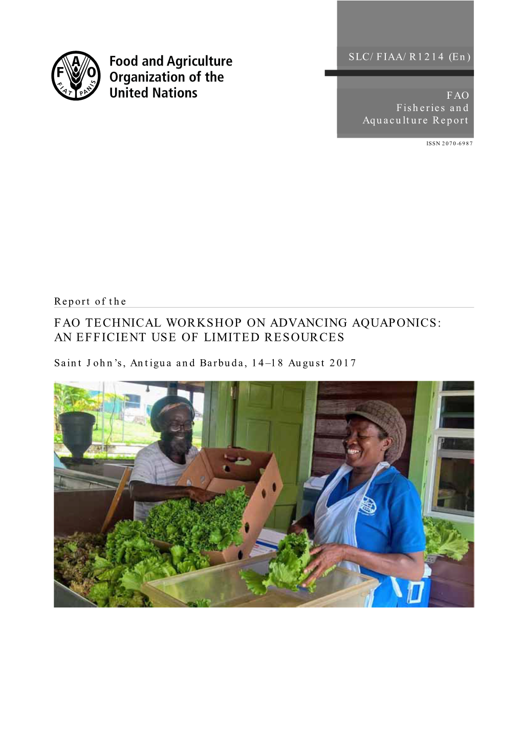 Report of the FAO TECHNICAL WORKSHOP on ADVANCING AQUAPONICS: an EFFICIENT USE of LIMITED RESOURCES