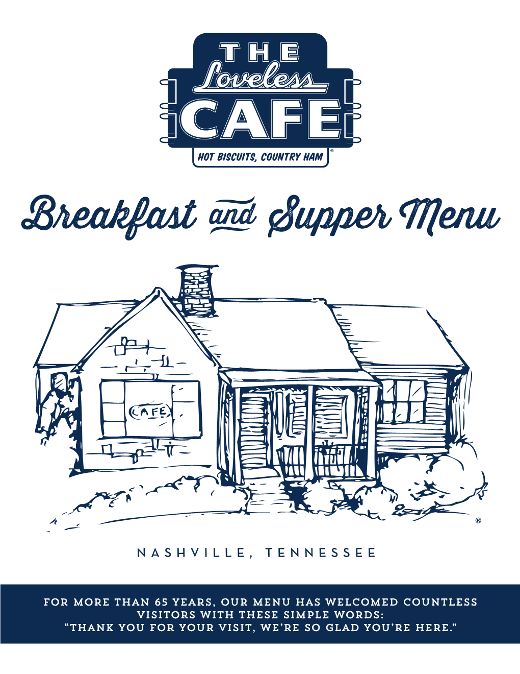 Breakfast and Supper Menu