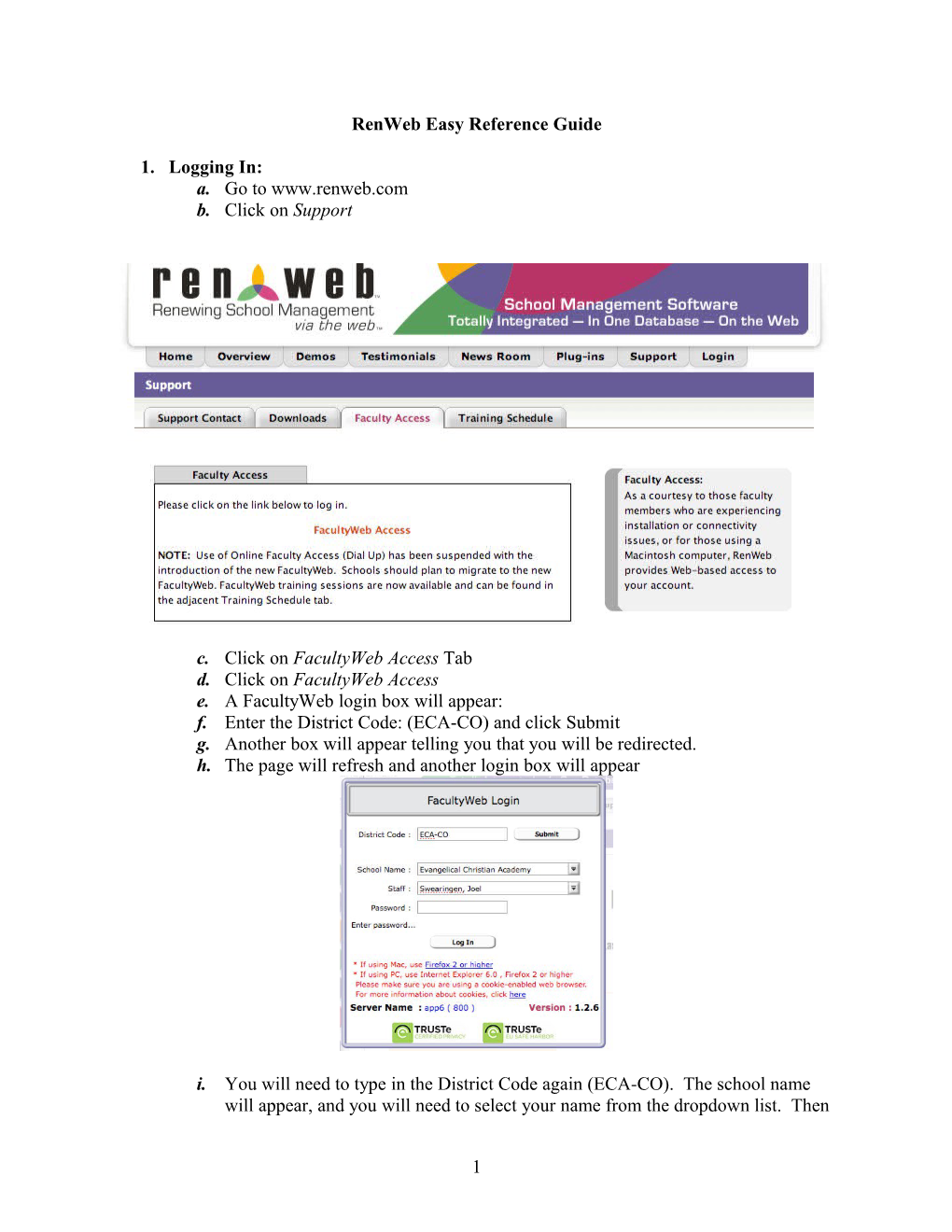 Renweb Easy Reference Guide