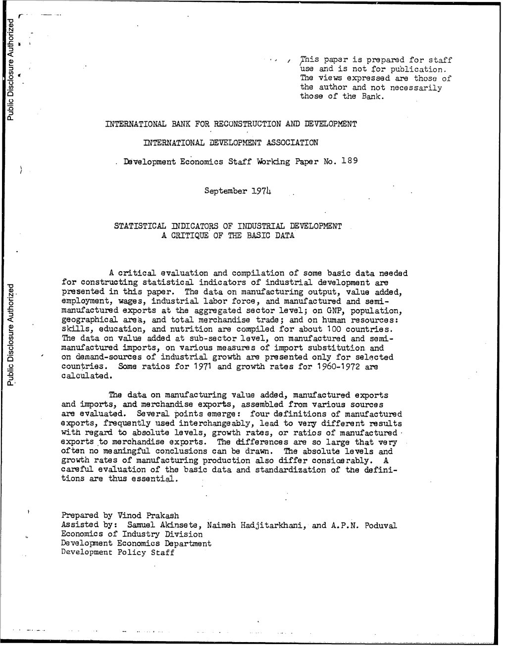 World Bank Document