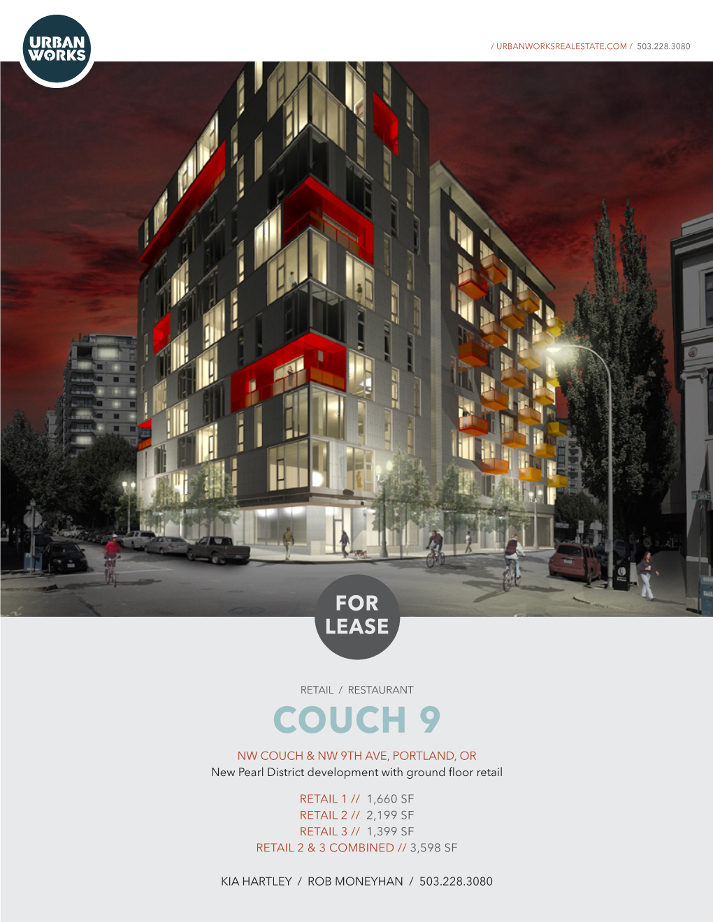 COUCH 9 NW COUCH & NW 9TH AVE, PORTLAND, OR New Pearl District Development with Ground Floor Retail