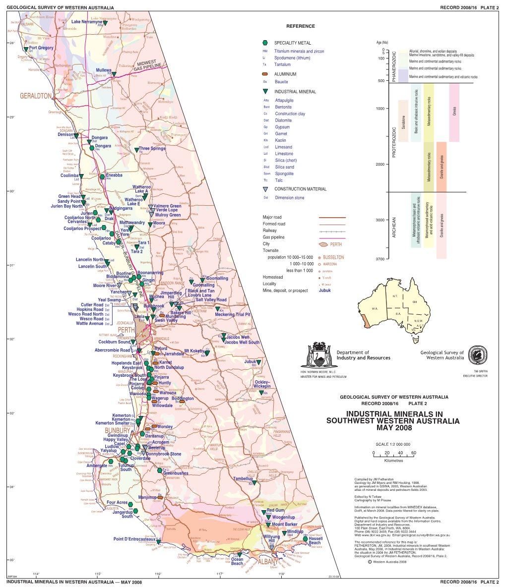 Industrial Minerals in Southwest Western Australia May 2008 Plate 2