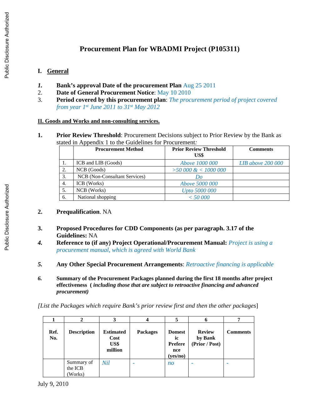 World Bank Document