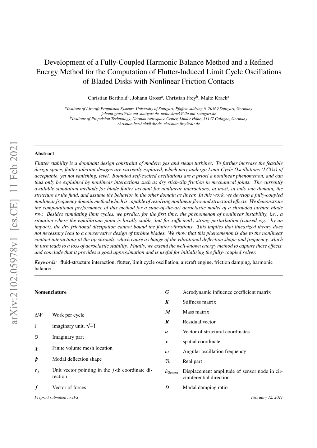 Development of a Fully-Coupled Harmonic Balance Method and A