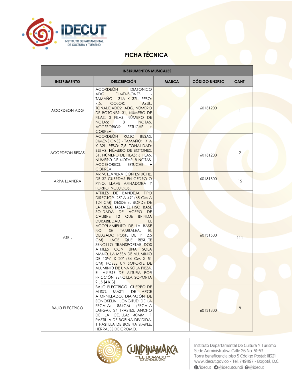 Ficha Técnica