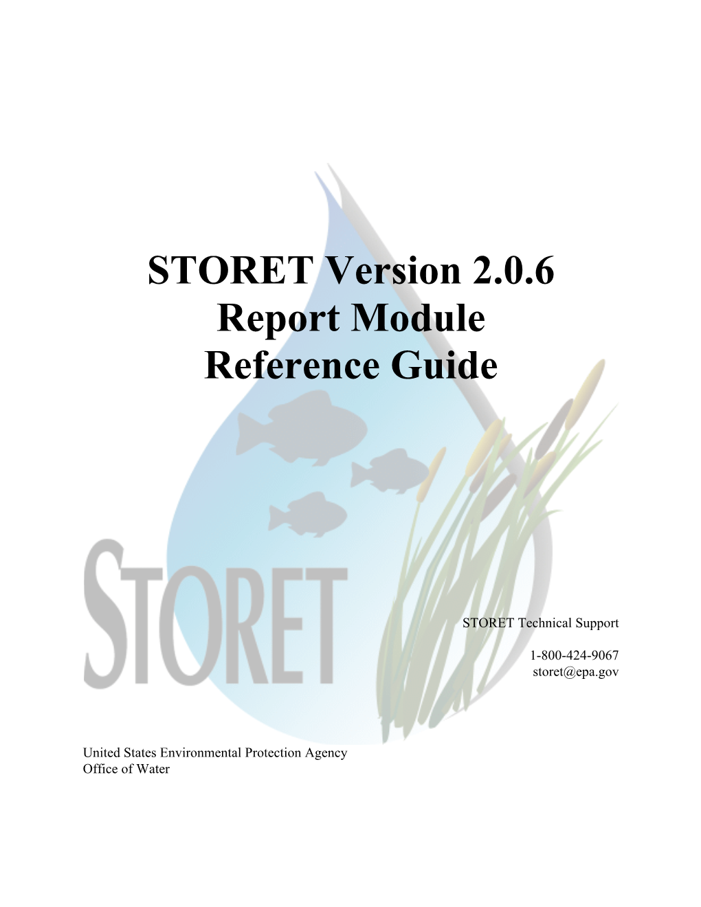 STORET Version 2.0.6 Report Module Reference Guide