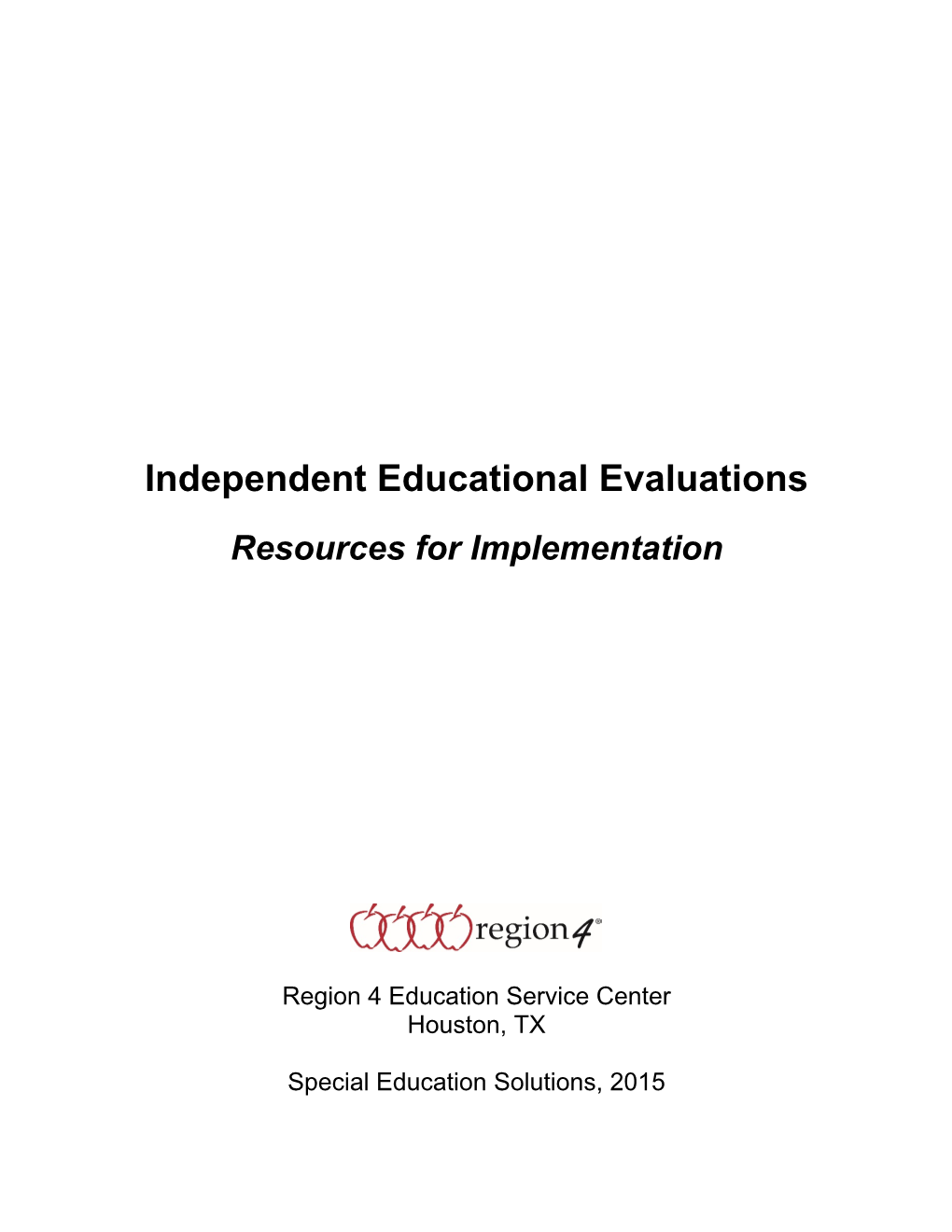 Independent Educational Evaluations