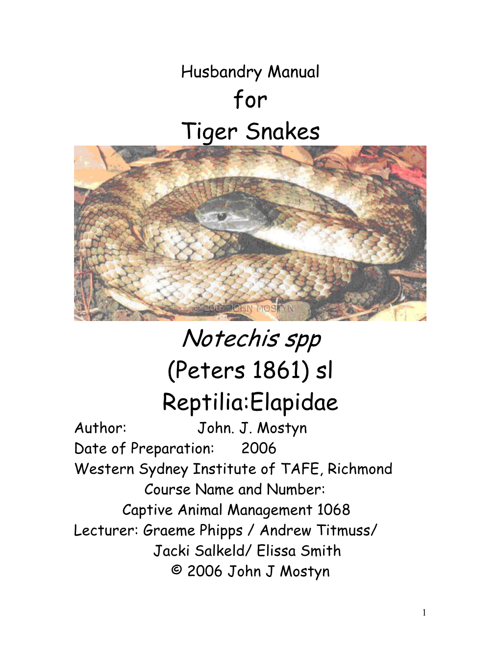 Tiger Snake Antivenom