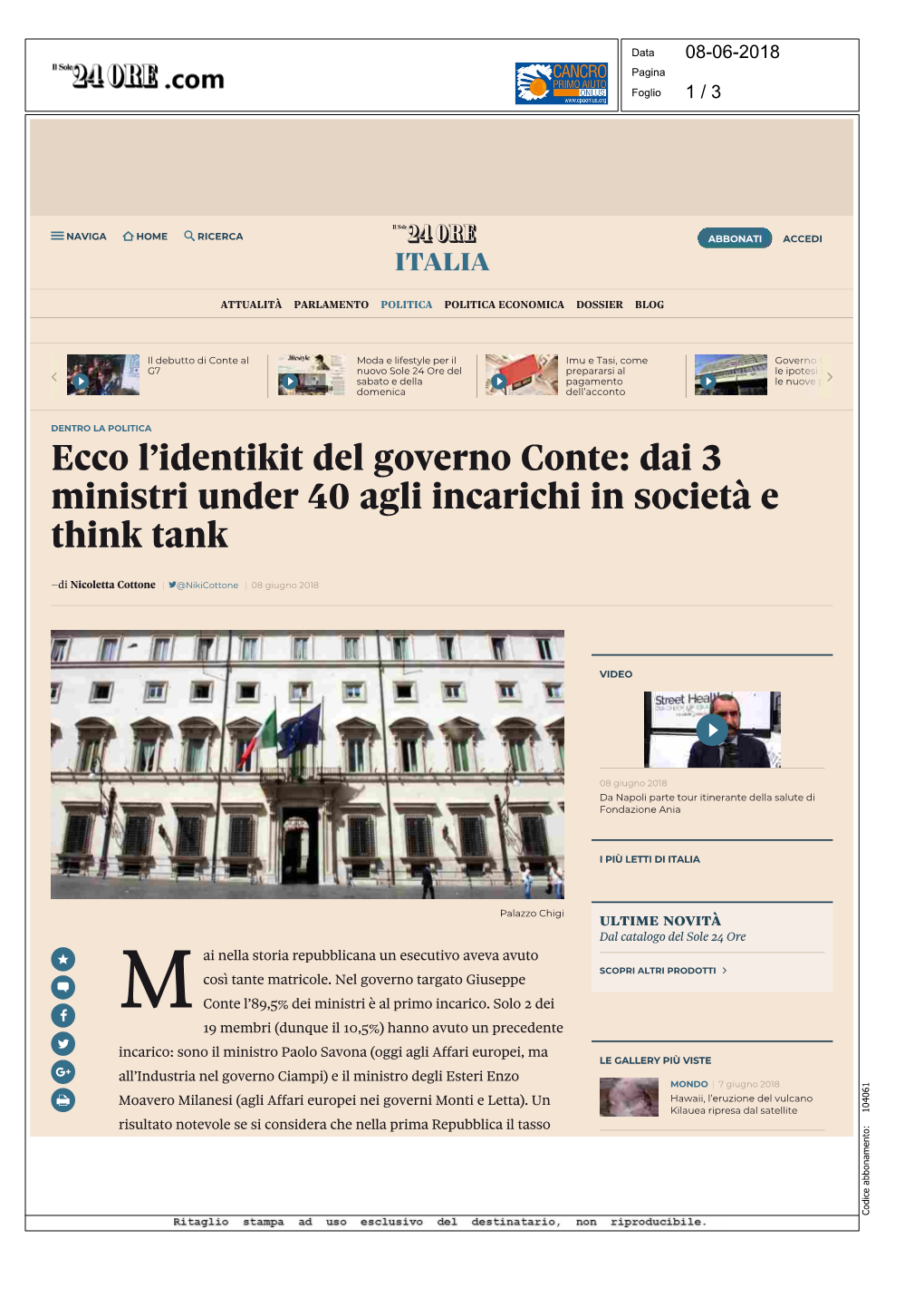 Ecco L'identikit Del Governo Conte: Dai 3 Ministri Under 40 Agli Incarichi In