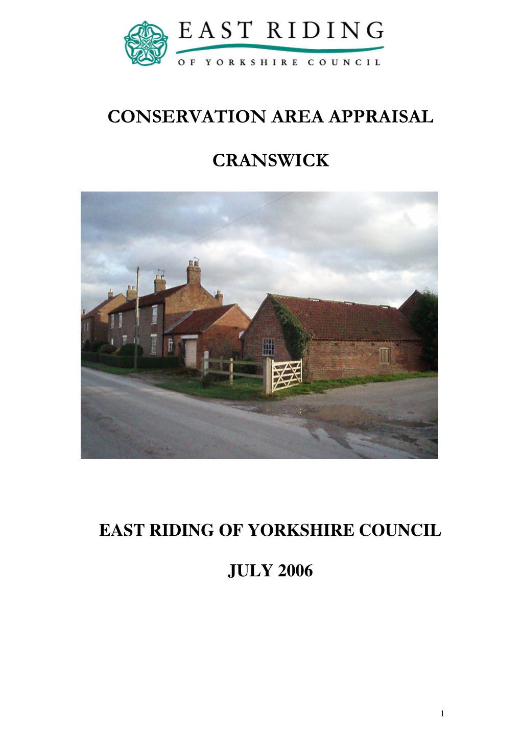 Conservation Area Appraisal Cranswick