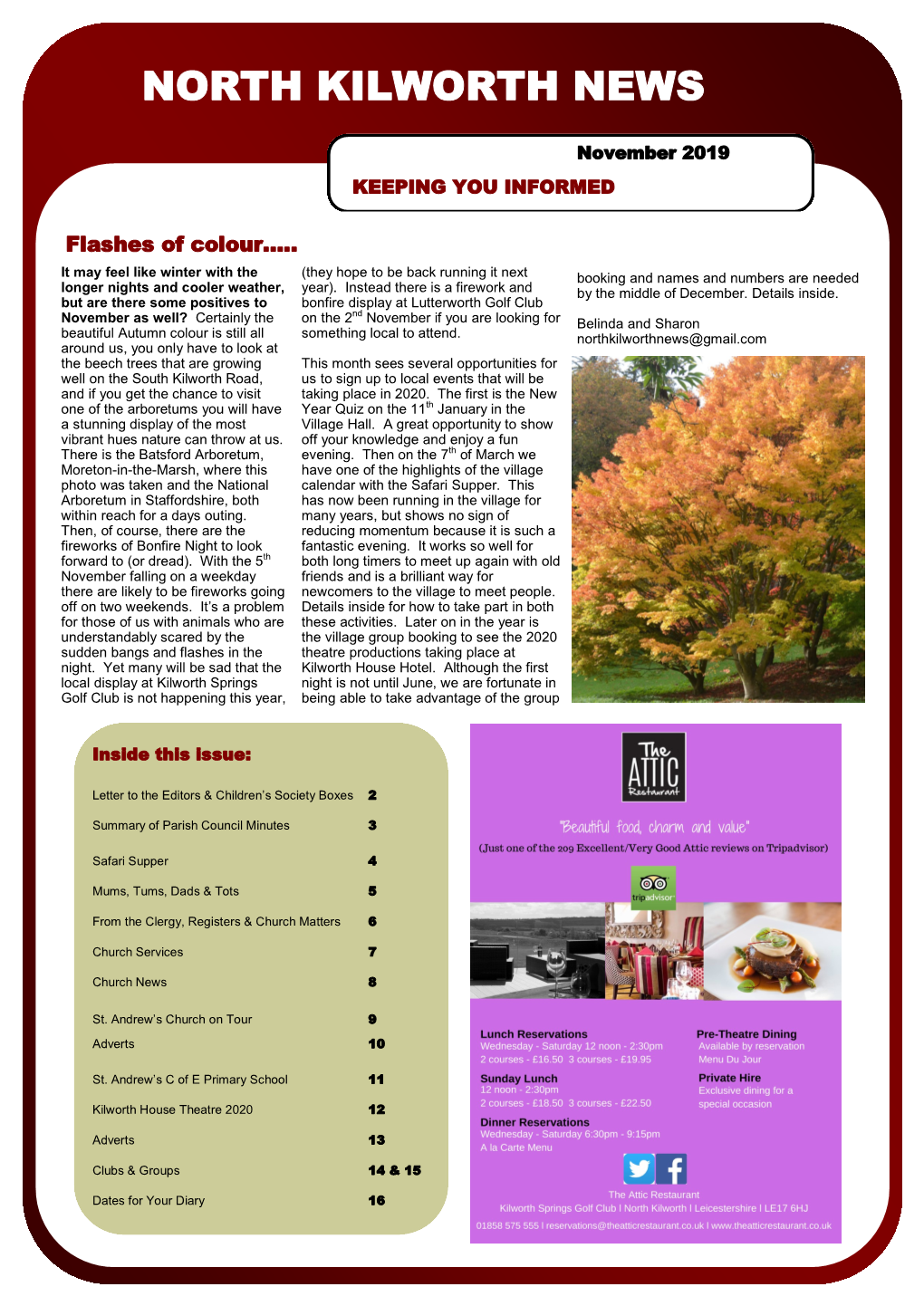 North Kilworth News, 2019-11