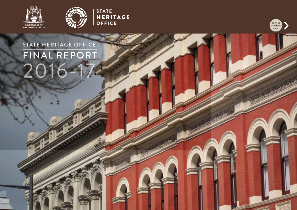 Heritage Council | State Heritage Office Annual Report 2015-16